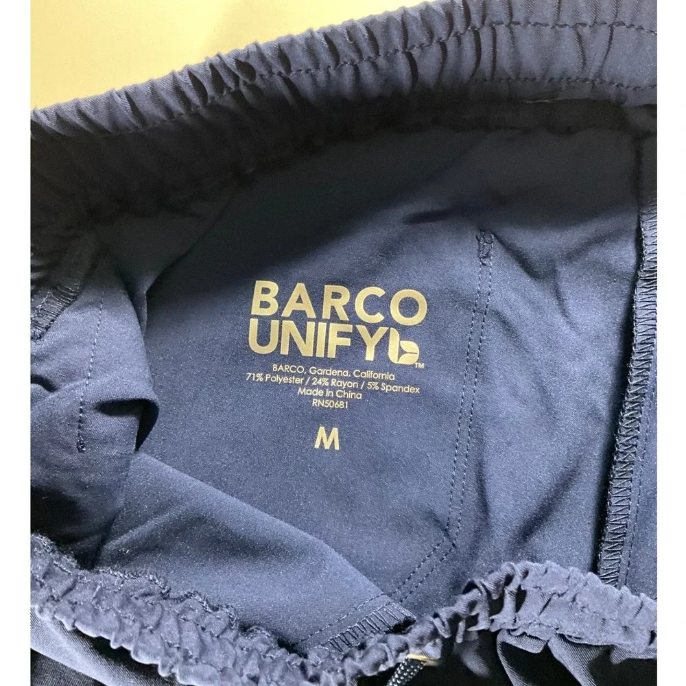 Barco Unify Women Navy Blue Scrub Jogger Pants Medium NWT Drawstring Cargo